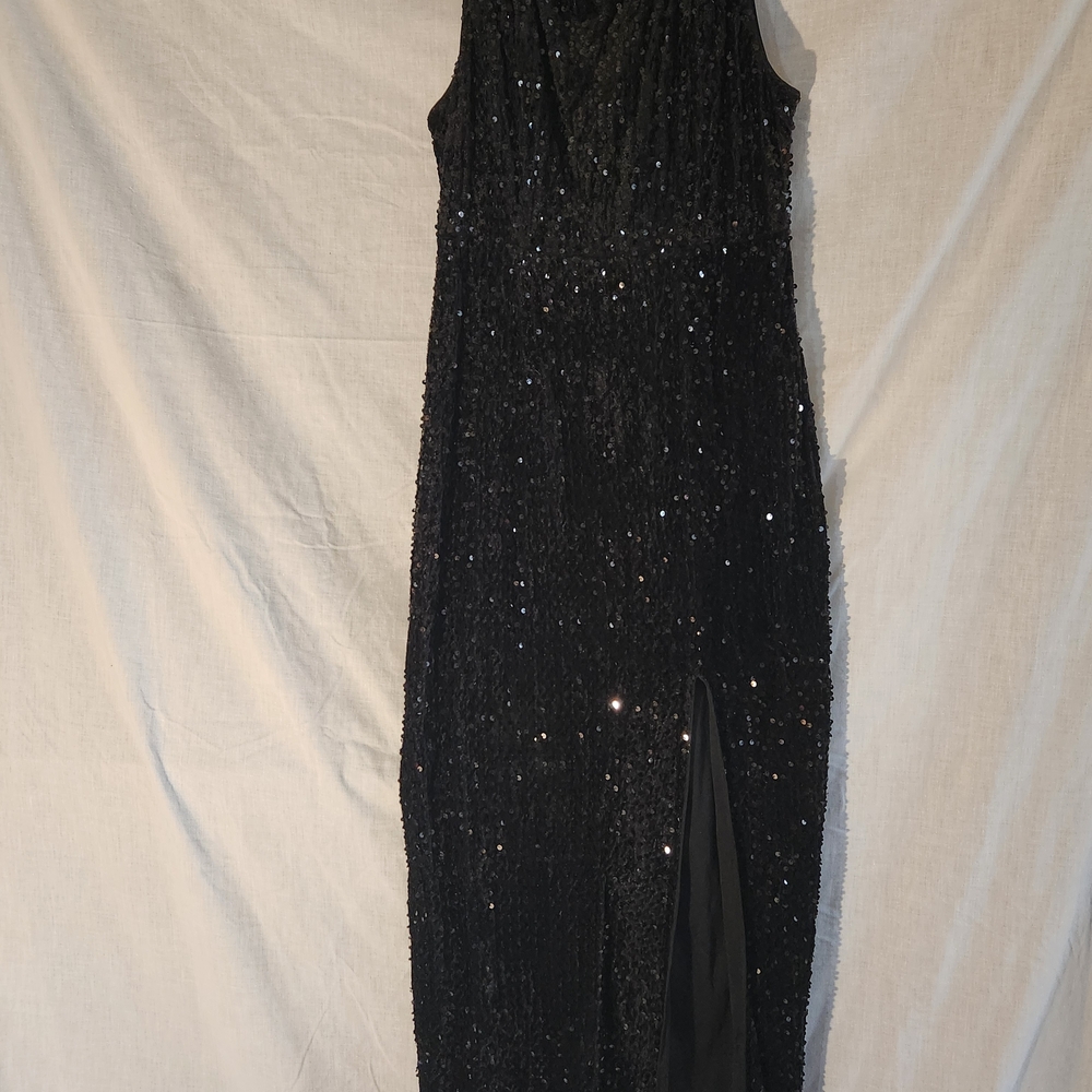 SHEIN Black Sequence Cocktail Gown